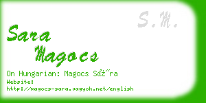 sara magocs business card